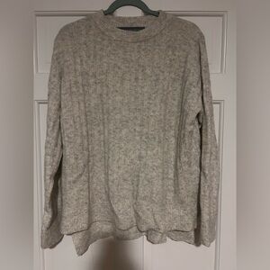 French Connection Heathered Cream Turtleneck Sweater